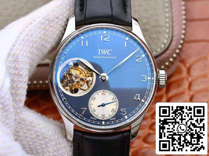 IWC Tourbillon portugais IW546302 ZF Factory Montres pour hommes 1: 1 Meilleure édition Tourbillon suisse Cadran bleu