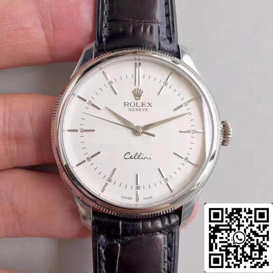 Rolex Cellini 50509 MKS Factory 1:1 Melhor Edição Suíça ETA3132 Mostrador Branco