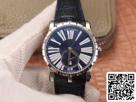 Roger Dubuis Excalibur DBEX0535 1:1 Best Edition PF Factory Blue Dial Swiss ETA9015