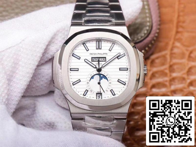 Patek Philippe Nautilus 5726/1A-010 1:1 Meilleure édition PF Factory Cadran blanc Suisse ETA324