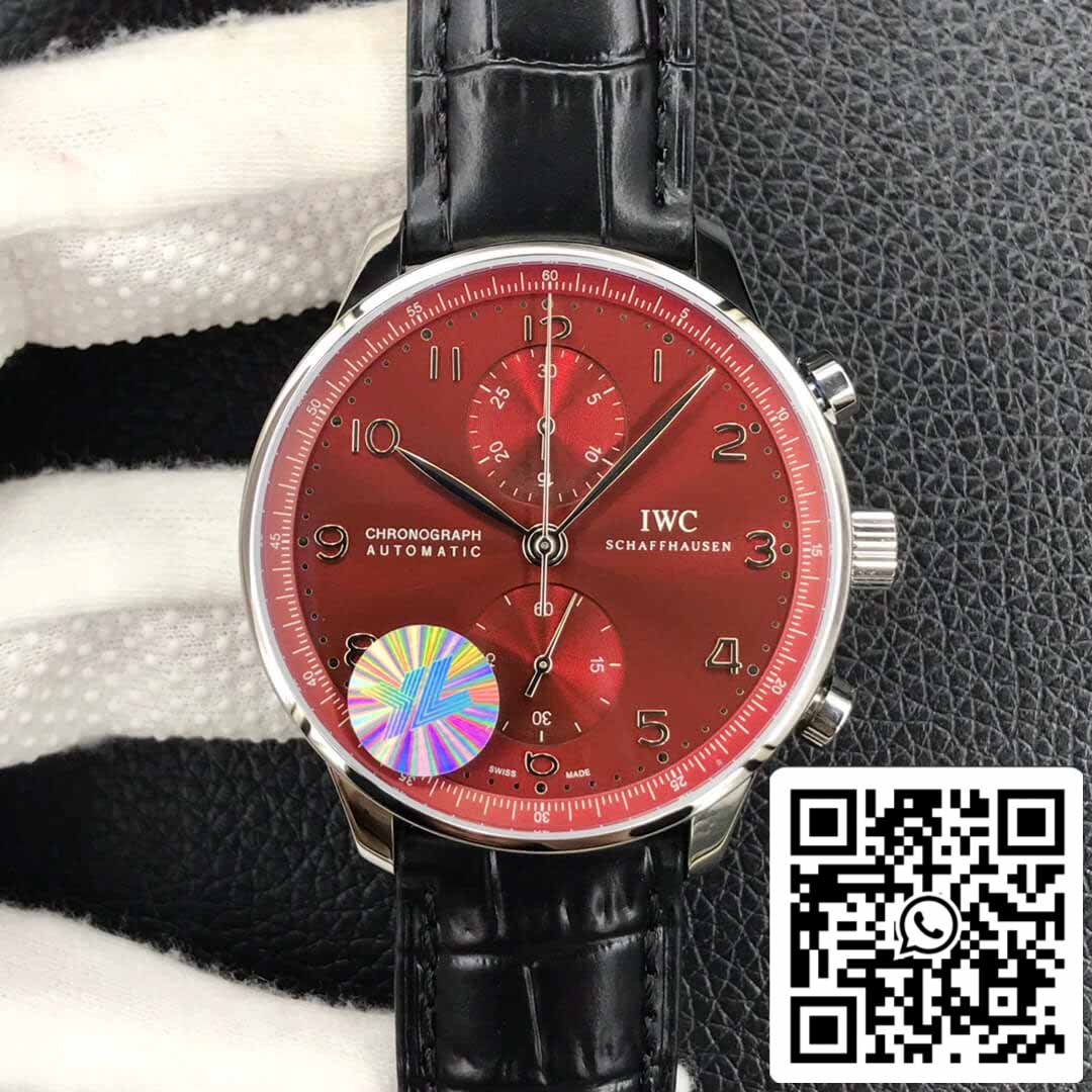 IWC Portugieser Cronógrafo IW371616 1:1 Mejor Edición YL Factory Esfera Roja Borgoña