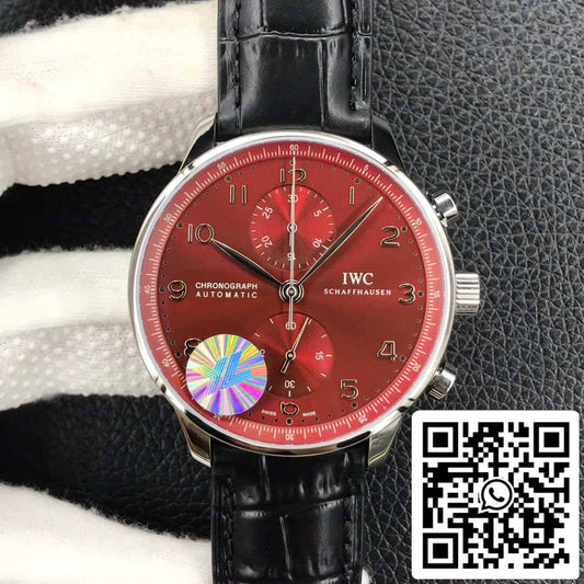 IWC Portugieser Chronographe IW371616 1:1 Meilleure édition YL Factory Cadran rouge bordeaux