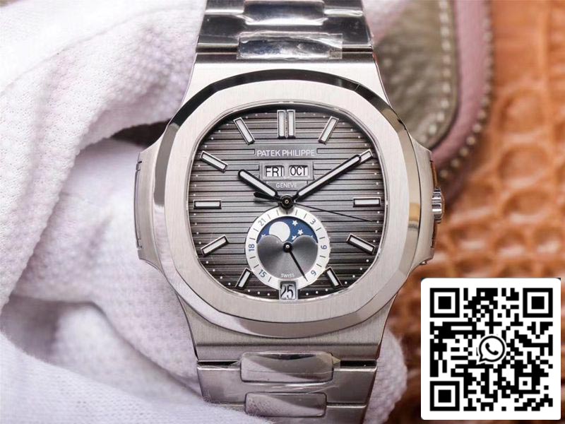 Patek Philippe Nautilus 5726/1A-001 1:1 Meilleure édition PF Factory Cadran gris Suisse ETA324