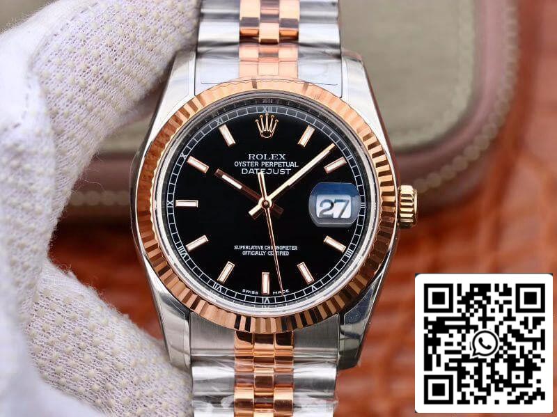 Rolex Datejust 36MM 126201 AR Factory 1:1 Meilleure édition suisse ETA3135 Cadran noir