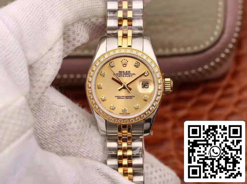 Rolex Lady Datejust 28MM 1:1 Best Edition Movimento svizzero NH05 con placcatura in oro 18 carati