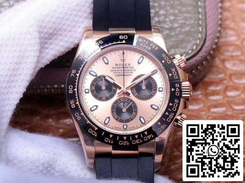 Rolex Daytona M116515LN-0021 1:1 Meilleure édition Noob Factory Cadran rose Suisse ETA4130