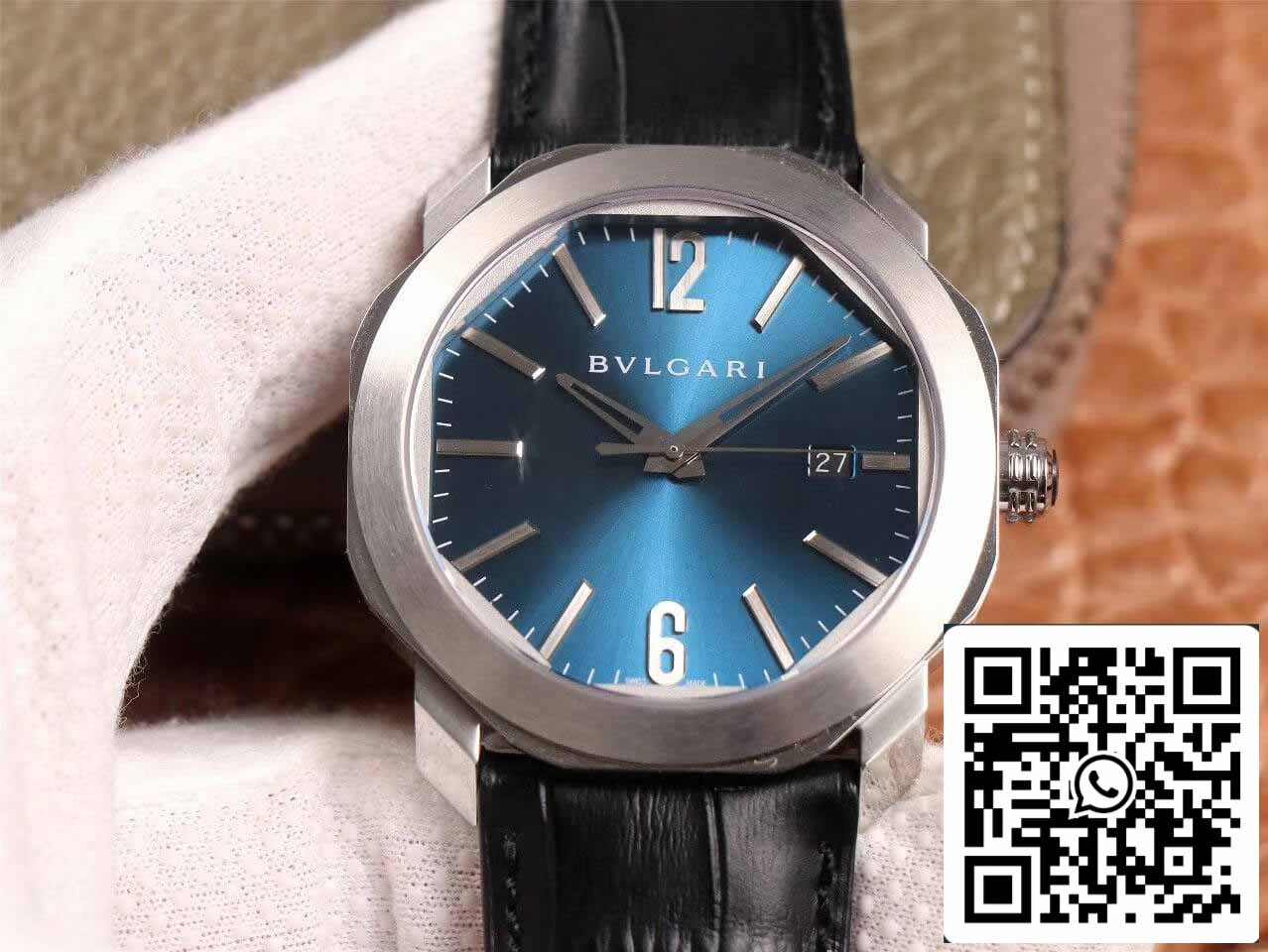 Bulgari Octo 102429 1:1 Best Edition BV Factory quadrante azzurro