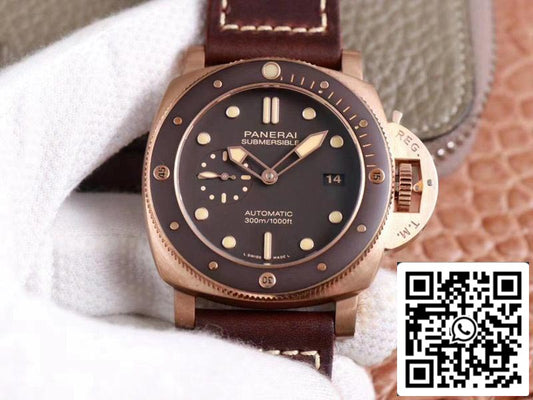 Panerai Submersible PAM00968 1:1 Meilleure édition VS Cadran marron d'usine Suisse P9010