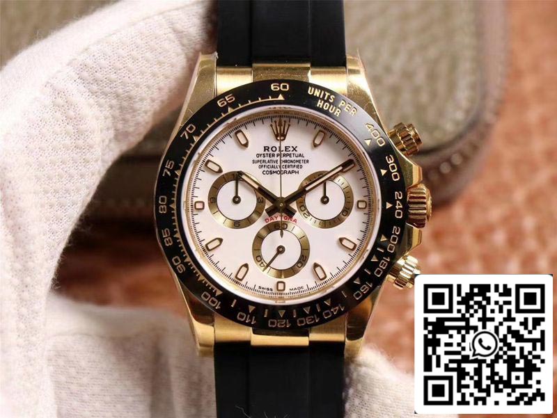 Rolex Daytona M116518LN-0041 1:1 Best Edition Noob Factory quadrante bianco svizzero ETA4130