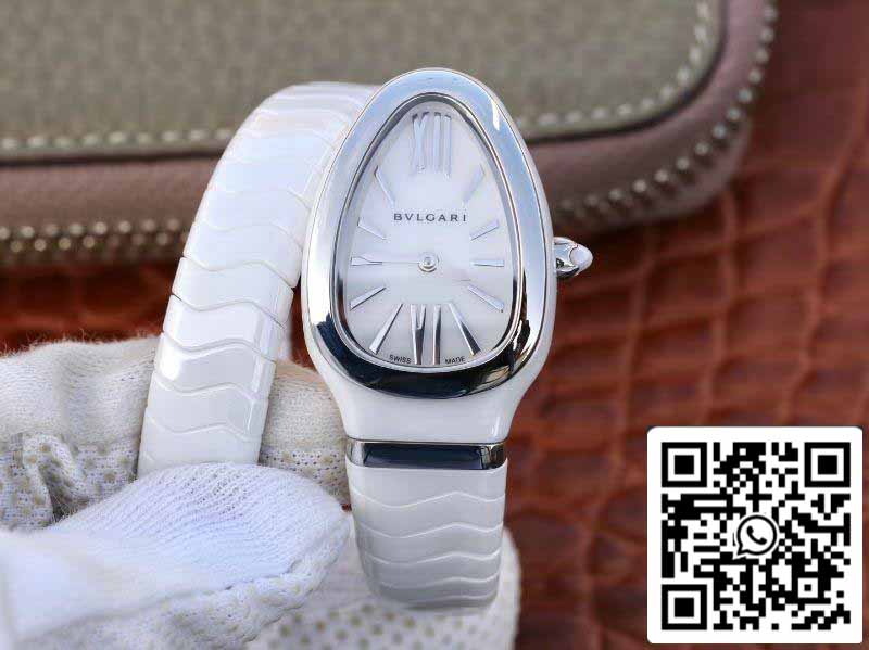 Bvlgari Srpenti Spiga 102613 1:1 Meilleure édition BV Factory Mouvement à quartz suisse en acier argenté