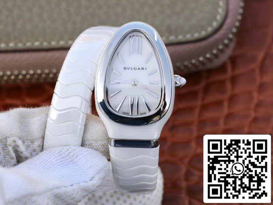 Bvlgari Srpenti Spiga 102613 1:1 Meilleure édition BV Factory Mouvement à quartz suisse en acier argenté