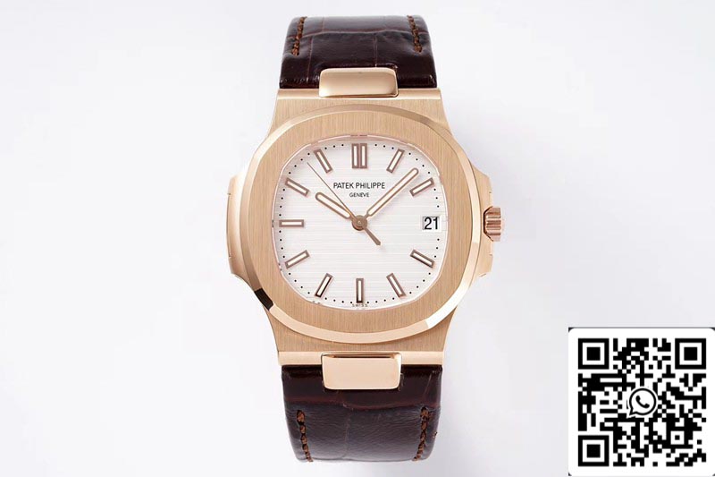 Patek Philippe Nautilus 5711R-001 1:1 Meilleure édition PPF Factory V4 Cadran blanc Suisse ETA324