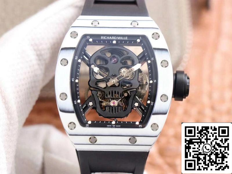 Richard Mille RM052-01 1:1 Best Edition JB Factory White Ceramic Swiss Tourbillon