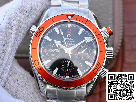 Omega Seamaster Planet Ocean 232.30.46.51.01.002 1:1 Meilleure édition suisse ETA7750 Cadran noir avec marqueur orange