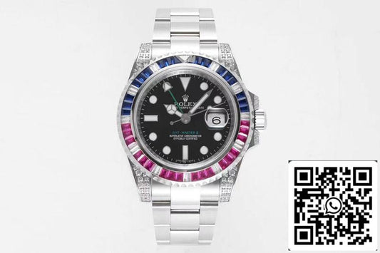 Rolex GMT Master II 116759 SAru-78209 1:1 Mejor edición ROF Factory esfera negra suiza ETA2836