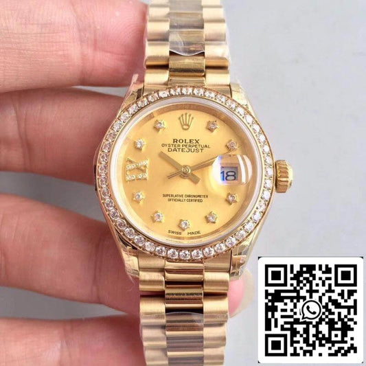 Rolex Lady Datejust 28 mm 279138RBR 1: 1 Meilleure édition suisse ETA2824 enveloppée d'or