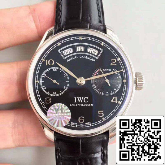 IWC Portugieser Calendrier annuel IW503502 YL Factory 1:1 Meilleure édition suisse ETA52850 Cadran noir