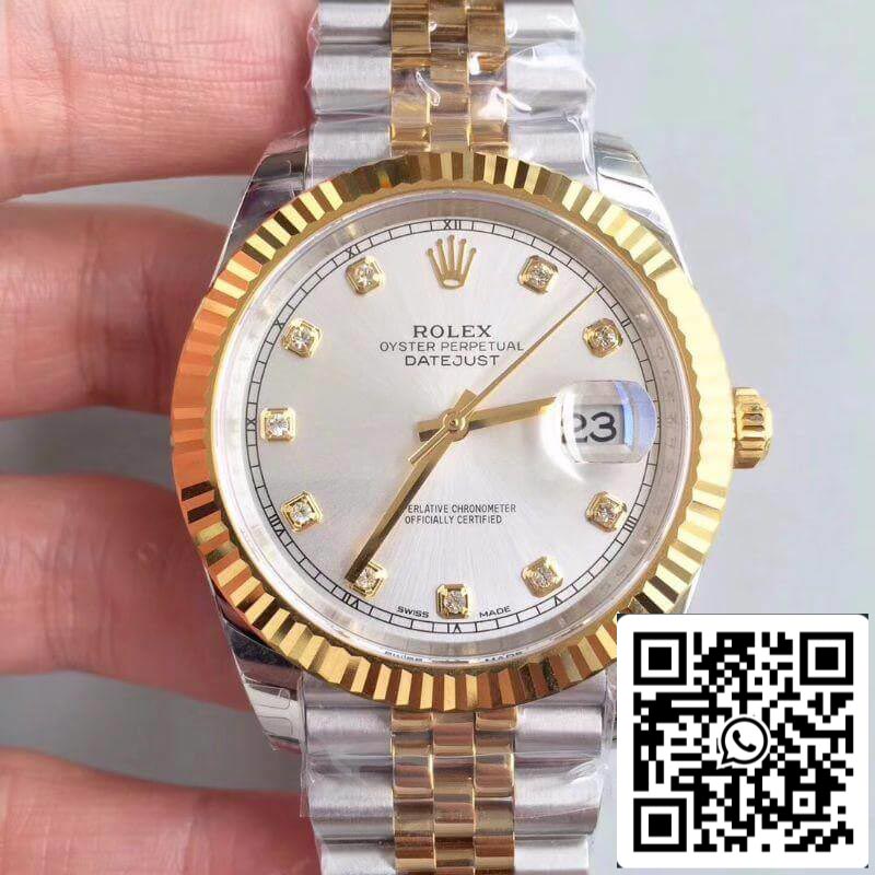 Rolex Datejust 41 126333 Cadran argenté 1:1 Meilleure édition suisse ETA3255 Bracelet en acier inoxydable 410L et or jaune 18 carats