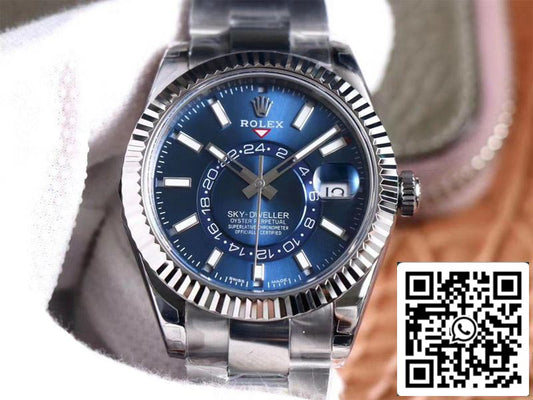 Rolex Sky Dweller M326934-0003 Meilleure édition 1:1 Noob Factory Cadran bleu