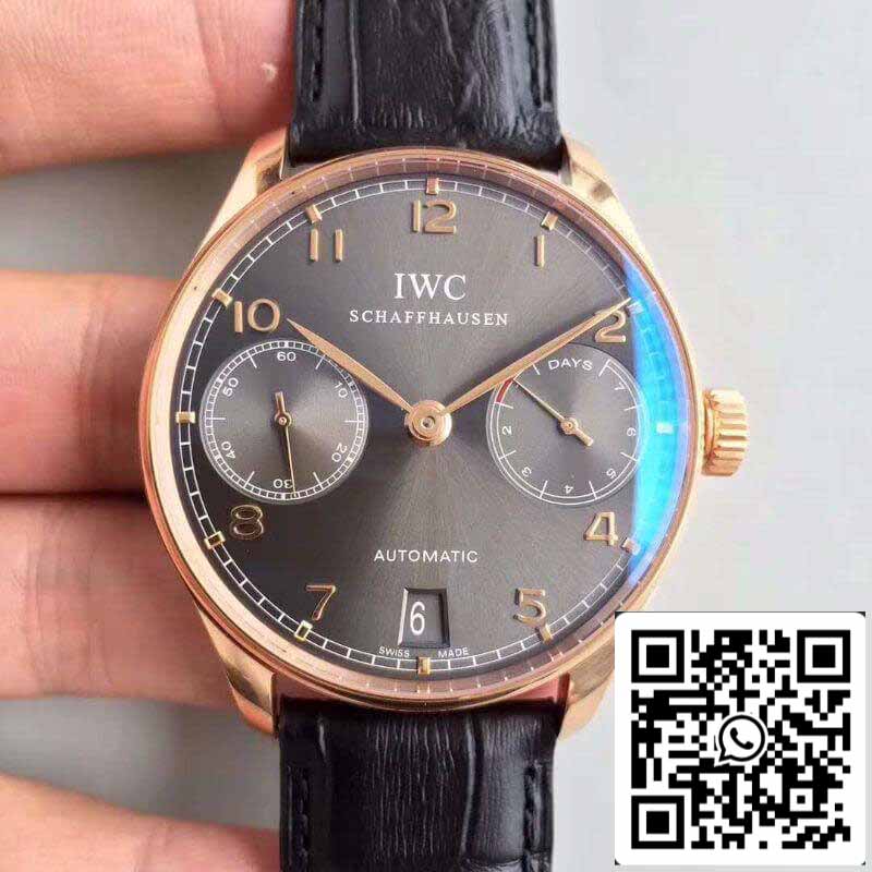 IWC Portugieser IW500702 ZF Factory 1:1 Mejor Edición Suizo ETA52010 Esfera Gris Ardoise