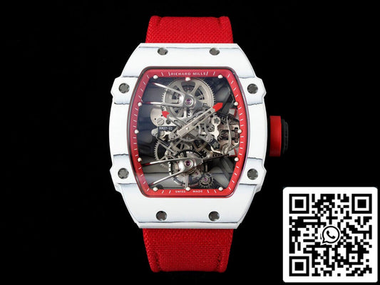 Richard Mille RM27-02 Rafael Nadal Tourbillon 1:1 Melhor Edição RM Factory Correia Vermelha