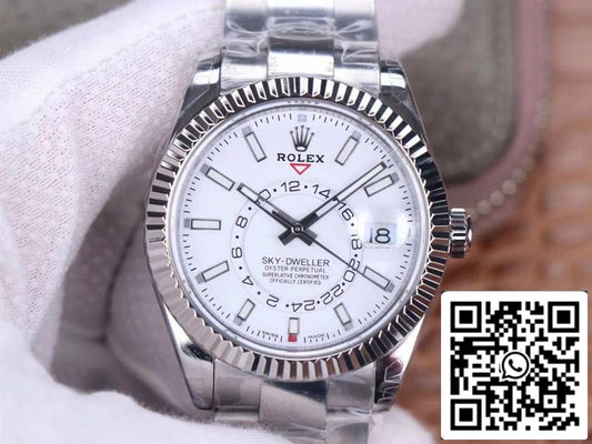 Rolex Sky Dweller M326934-0001 Meilleure édition 1:1 Noob Factory Cadran blanc