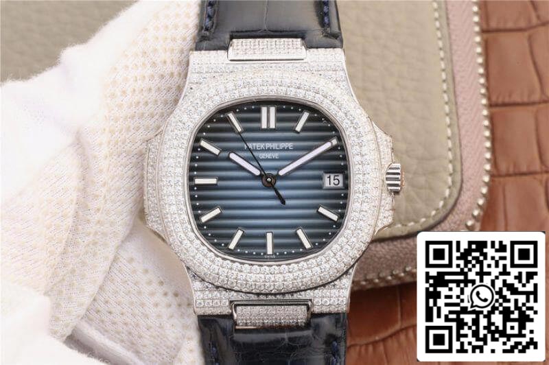 Patek Philippe Nautilus 5719/1G-001 KM Factory 1:1 Meilleure édition suisse ETA324 Cadran bleu