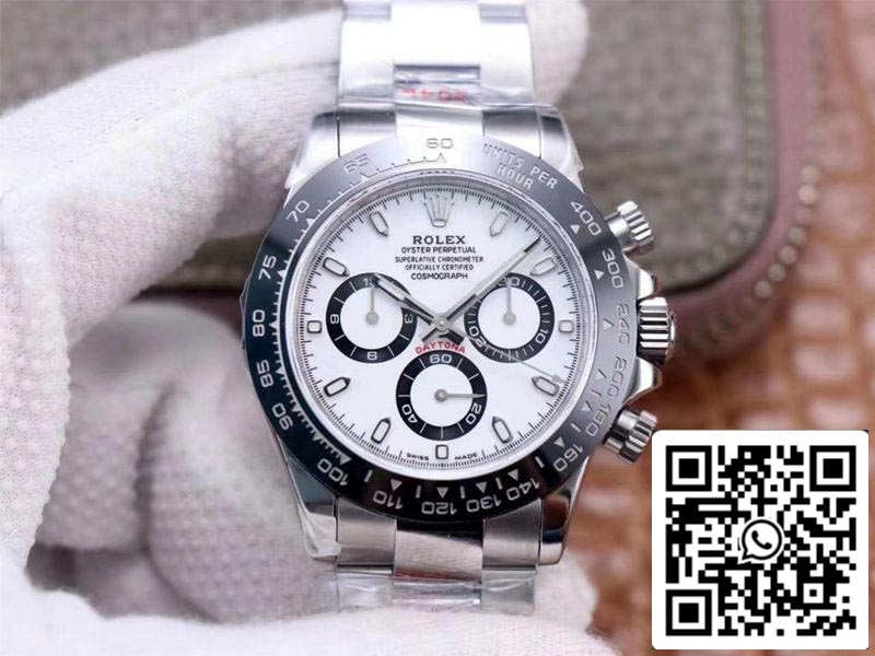 Rolex Cosmograph Daytona M116500LN-0001 1:1 Meilleure édition Noob Factory Cadran blanc Suisse ETA4130