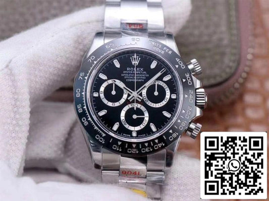 Rolex Cosmograph Daytona M116500LN-0002 1:1 Meilleure édition Noob Factory Cadran noir Suisse ETA4130