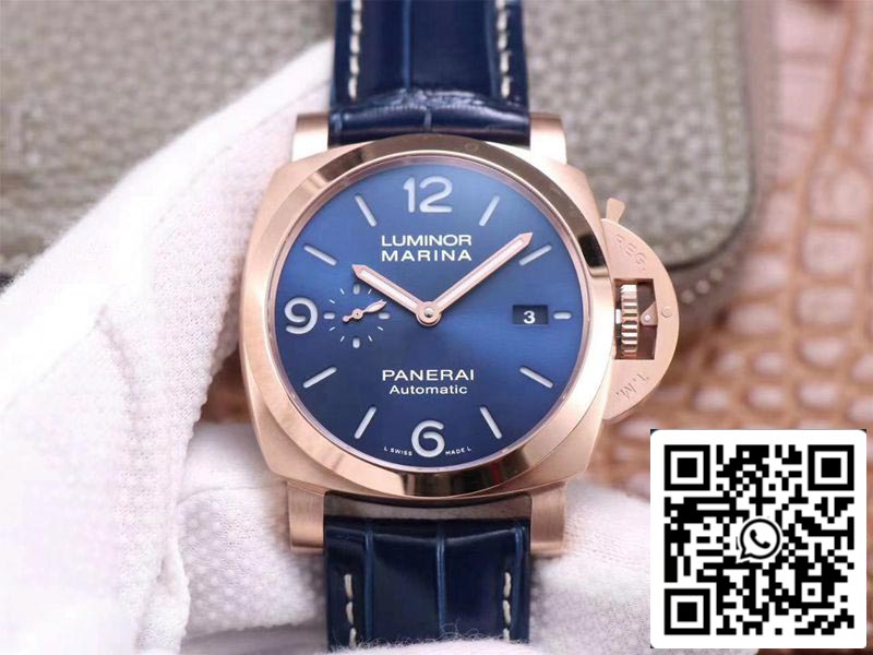 Panerai Luminor Marina Goldtech PAM01112 1:1 Meilleure édition VS Factory Blue Dial Swiss P9010