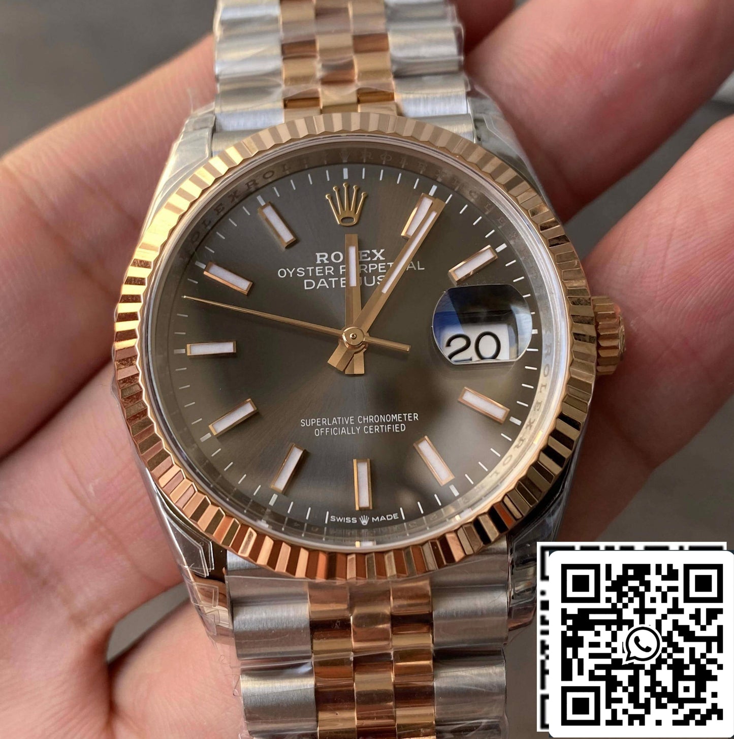 Rolex Datejust M126231-0013 36MM 1:1 Melhor Edição VS Mostrador Cinza de Fábrica