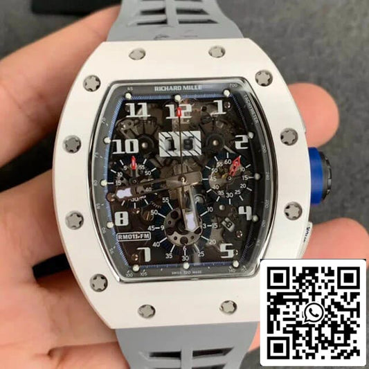 Richard Mille RM-011 1:1 Best Edition KV Factory Weißes Keramikgehäuse