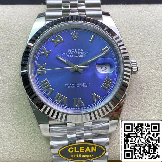 Rolex Datejust M126334-0026 1:1 Melhor Edição Clean Factory Mostrador Azul