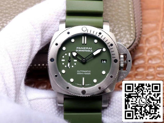 Panerai Submersible PAM01055 1:1 Meilleure édition VS Cadran vert usine Swiss P9000