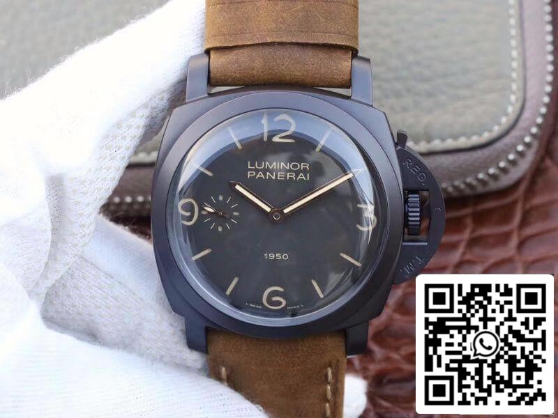 Panerai Luminor PAM375 ZF Factory Montres mécaniques 1:1 Meilleure édition Suisse ETA P3000 Boîtier en titane plaqué PVD