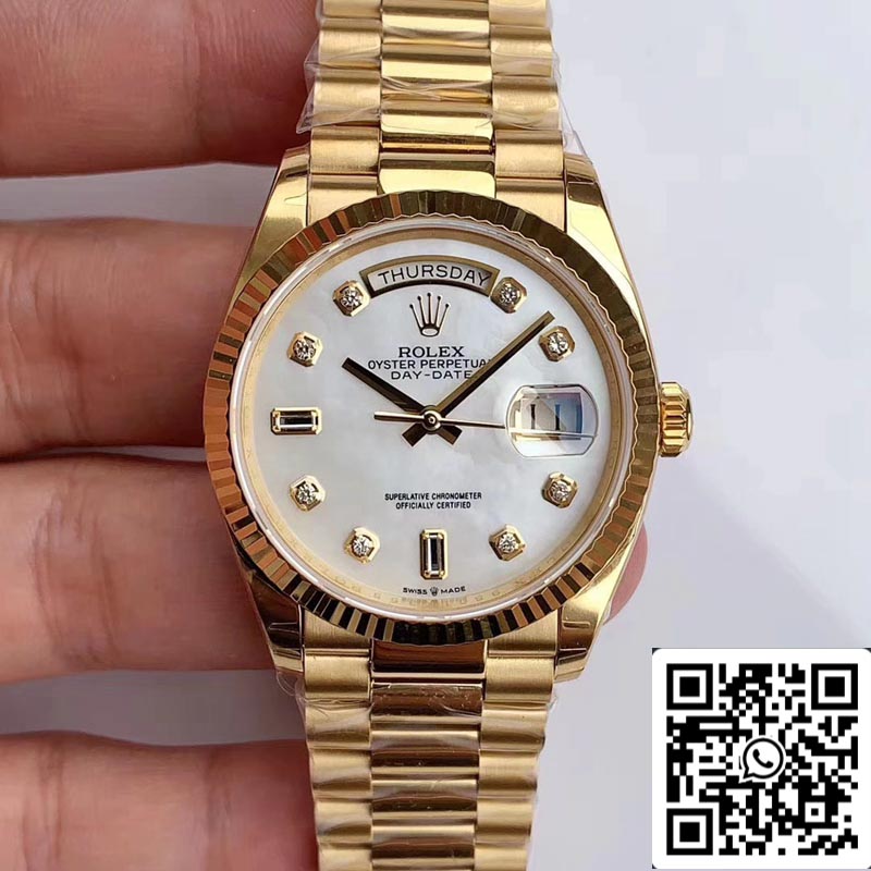 Rolex Day Date M128238 1:1 Meilleure édition EW Factory Diamond Scale Swiss ETA3255