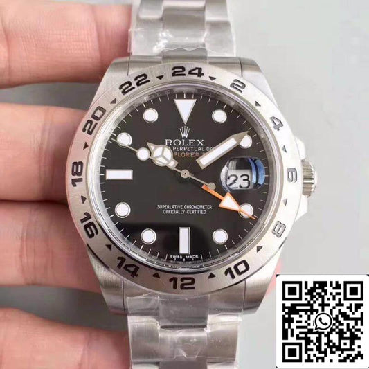 Rolex Explorer II 216570 Noob Factory V7 Herrenuhren 1:1 Best Edition Swiss ETA3187 schwarzes Zifferblatt