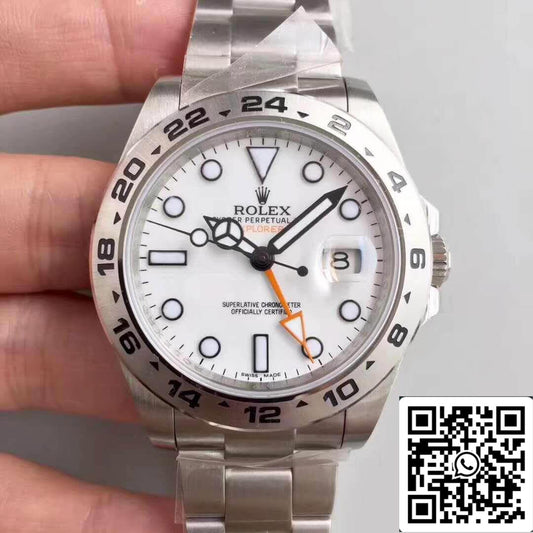 Rolex Explorer II 216570 Noob Factory 1:1 Best Edition Swiss ETA3187 Weißes Zifferblatt