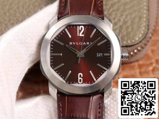 Bvlgari Octo 102705 1:1 Meilleure édition BV Factory Cadran brun rougeâtre