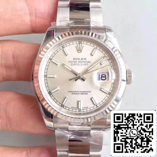 Rolex Datejust II 36 mm 126334 AR Factory 1:1 Meilleure édition suisse ETA3135 Cadran argenté