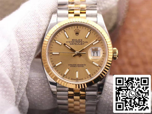 Rolex Datejust M126233-0015 1:1 Meilleure édition EW Factory Cadran Champagne Suisse ETA3235