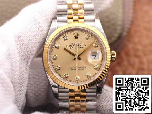 Rolex Datejust M126233-0017 1:1 Meilleure édition EW Factory Cadran Champagne Suisse ETA3235