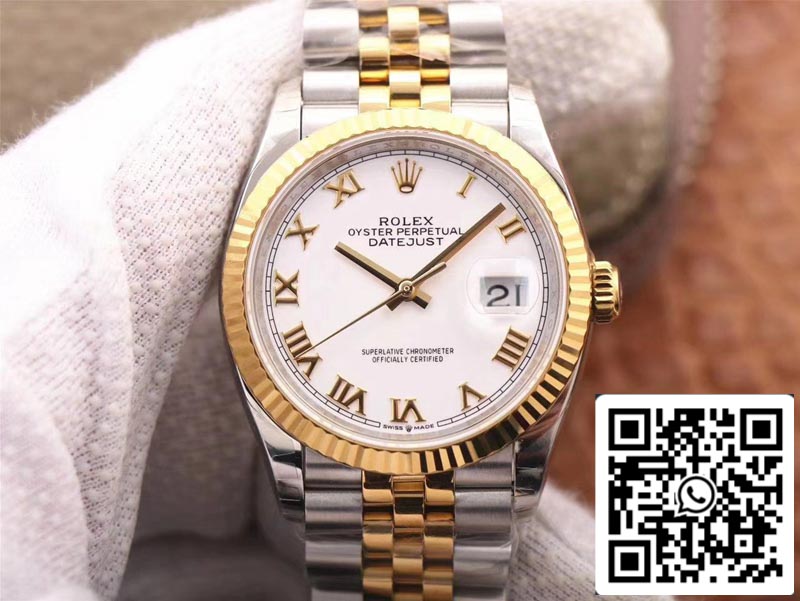 Rolex Datejust M126233-0029 1:1 Meilleure édition EW Factory Cadran blanc Suisse ETA3235