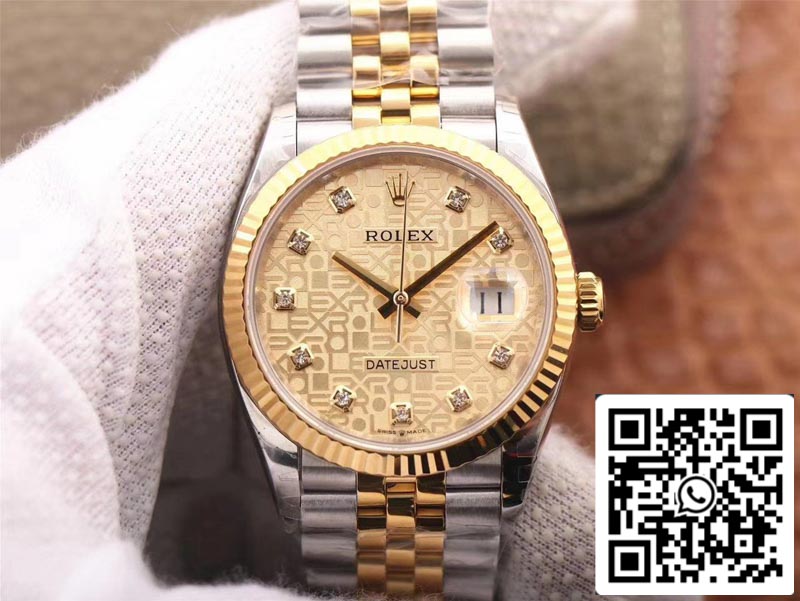 Rolex Datejust M126233-0033 1:1 Meilleure édition EW Factory Cadran Champagne Suisse ETA3235