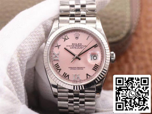 Rolex Datejust M126234-0031 1:1 Meilleure édition EW Factory Cadran rose Suisse ETA3235