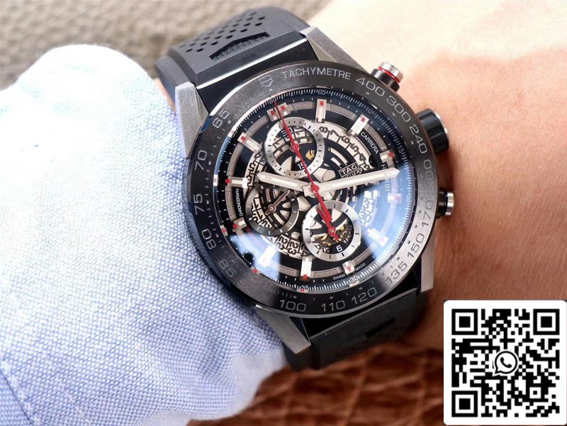 TAG Heuer Carrera CAR201V.FT6046 1:1 Meilleure édition XF Factory Cadran noir Suisse HEUER 01