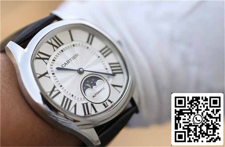 Drive De Cartier Moonphase WSNM0008 1:1 Meilleure édition en acier inoxydable