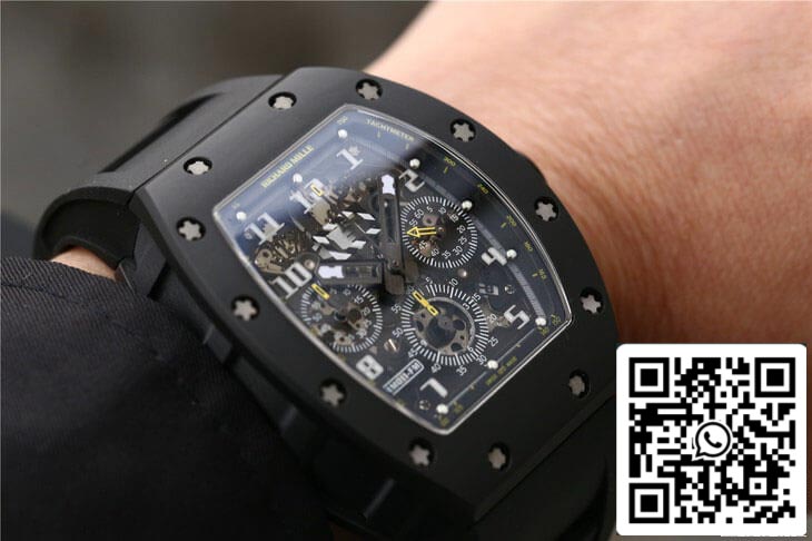 Richard Mille RM-011 1:1 Meilleure édition KV Factory Bracelet noir