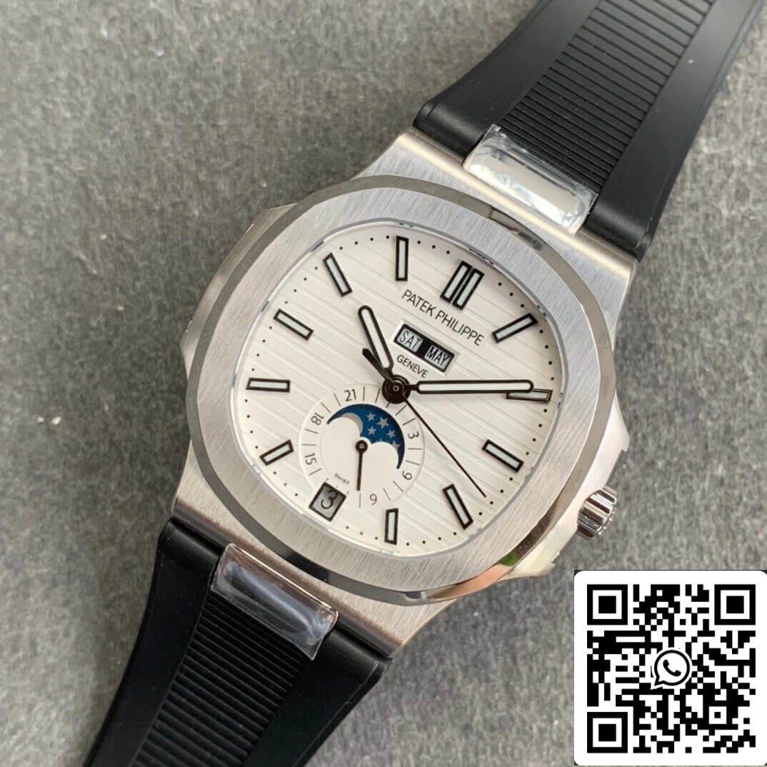 Patek Philippe Nautilus 5726 1:1 Meilleure édition GR Factory V2 Bracelet en caoutchouc noir