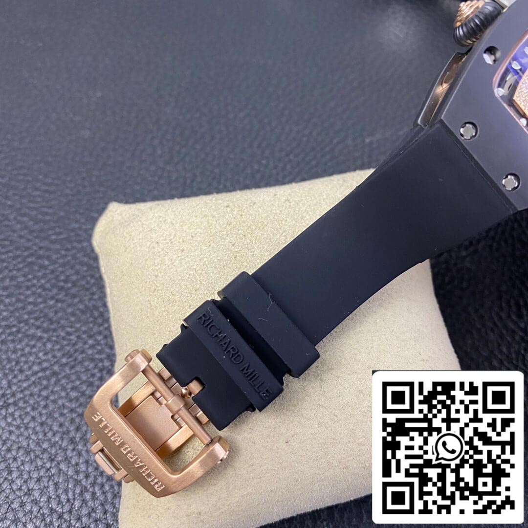 Richard Mille RM 07-01 1: 1 Best Edition RM Factory cinturino in caucciù nero